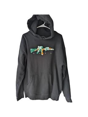 SAVTAC Savage Tacticians Hoodie Large Black Floral Tactical Streetwear Military